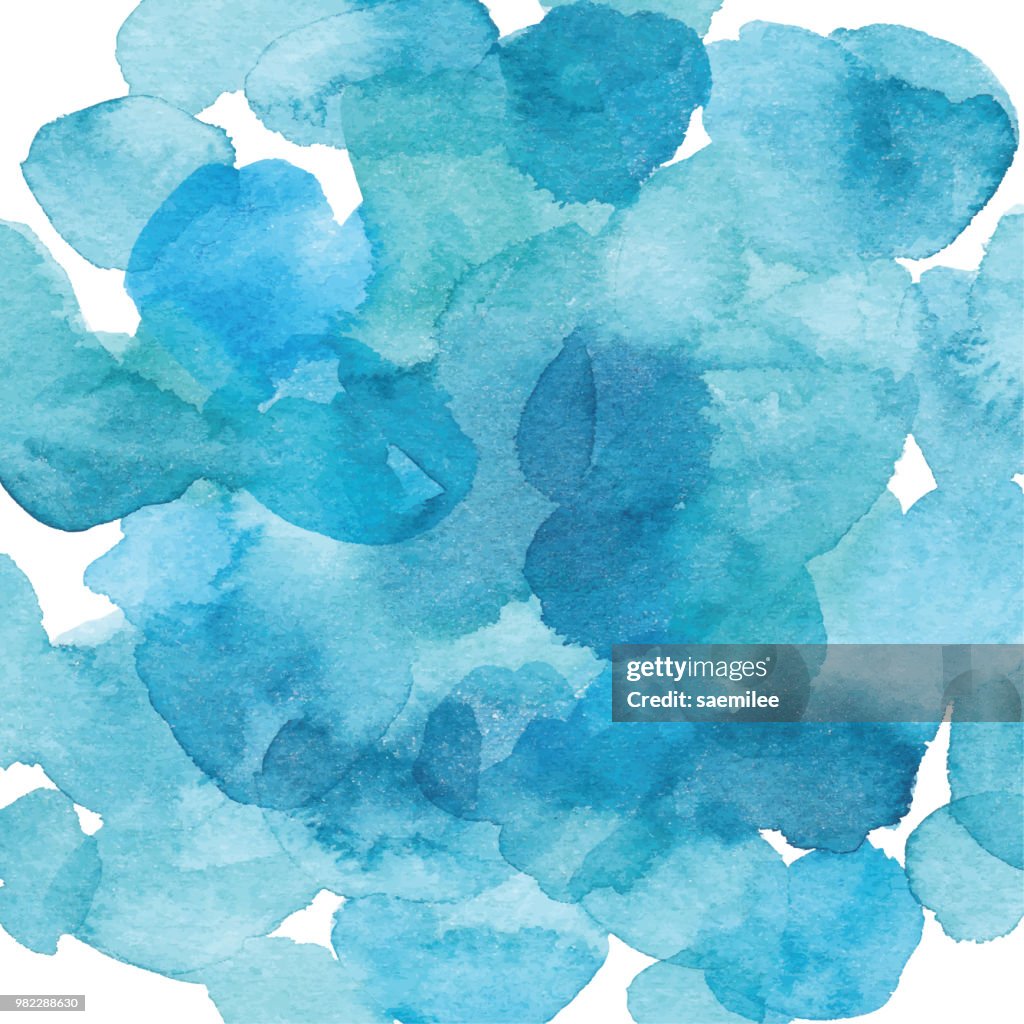 Watercolor Abstract Background Blue