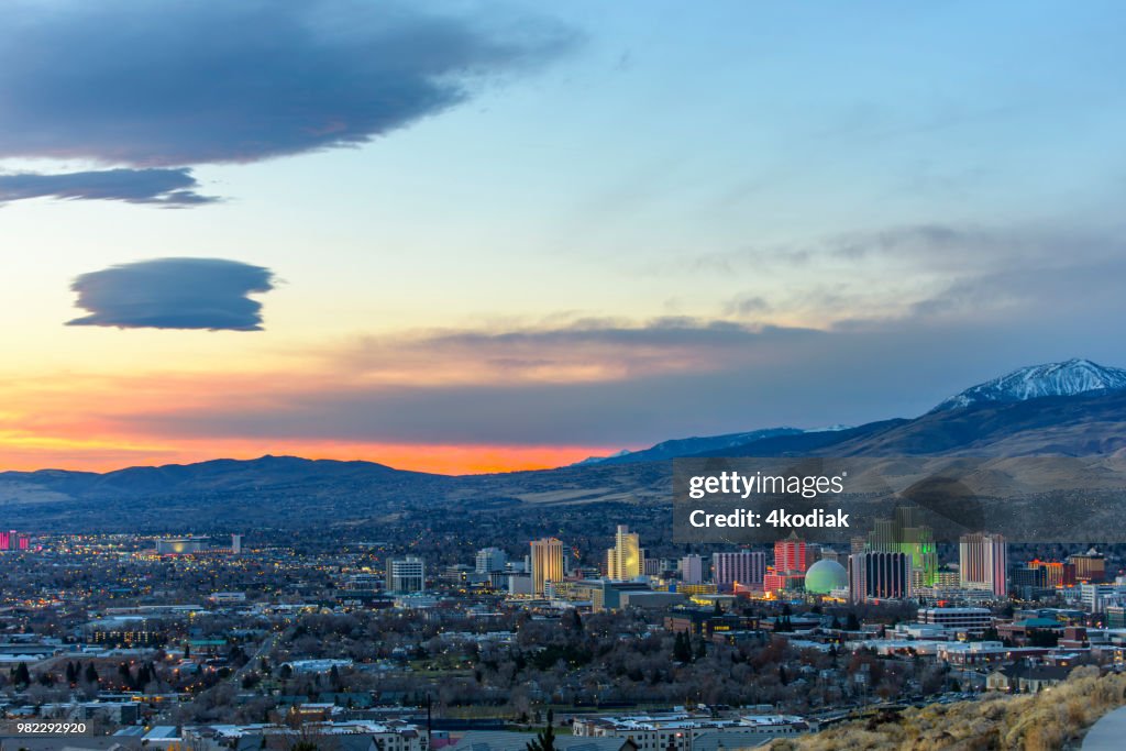 Dawn in Reno, Nevada