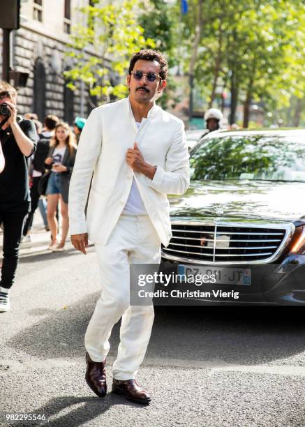 Haider Ackermann is seen outside Dior Homme on day five of Paris Fashion Week Menswear SS19 on June 23, 2018 in Paris, France.