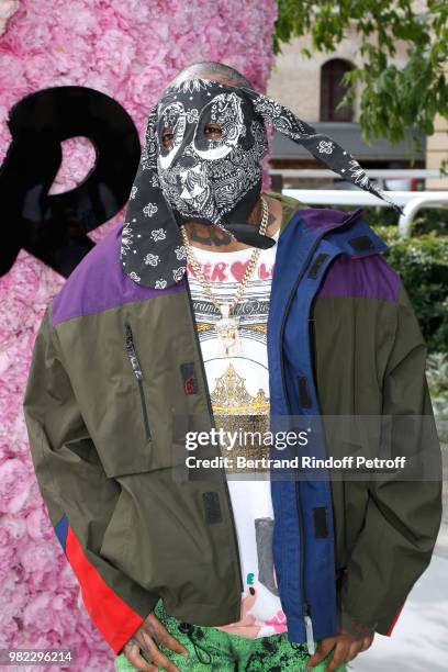 Bari attends the Dior Homme Menswear Spring/Summer 2019 show as part of Paris Fashion Week on June 23, 2018 in Paris, France.