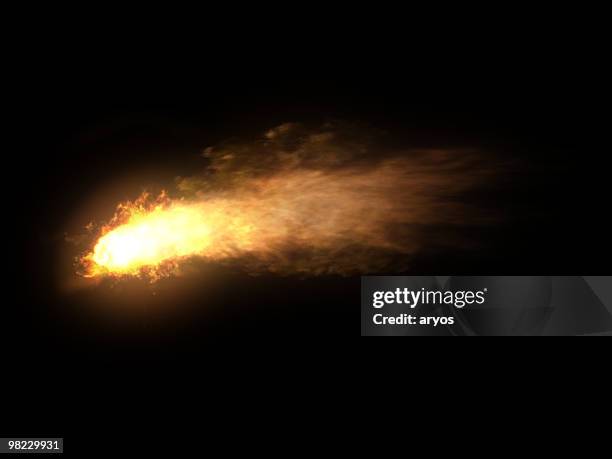 firy comet - fire ball stock pictures, royalty-free photos & images