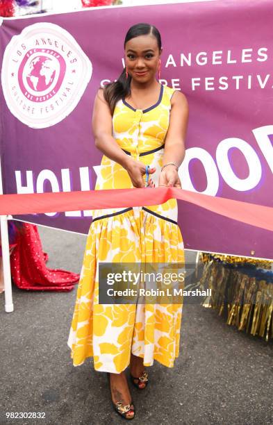 Grand Marshal, actress Tatyana Ali at the 7th Annual Hollywood Culture Parade & Festival on June 23, 2018 in Hollywood, California.