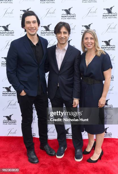 Adam Driver, Noah Baumbach and Mystelle Brabbee attend the Screenwriters Tribute at the 2018 Nantucket Film Festival - Day 4 on June 23, 2018 in...