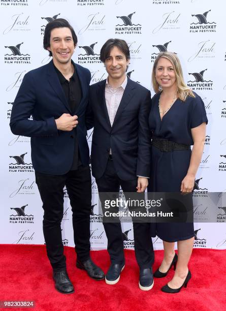 Adam Driver, Noah Baumbach and Mystelle Brabbee attend the Screenwriters Tribute at the 2018 Nantucket Film Festival - Day 4 on June 23, 2018 in...