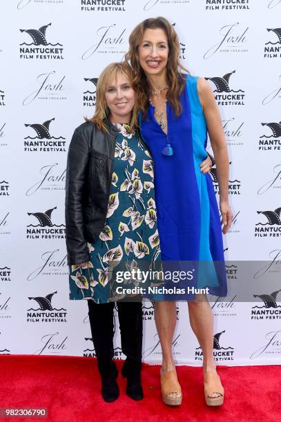 Miranda Bailey and Alysia Reiner attend the Screenwriters Tribute at the 2018 Nantucket Film Festival - Day 4 on June 23, 2018 in Nantucket,...