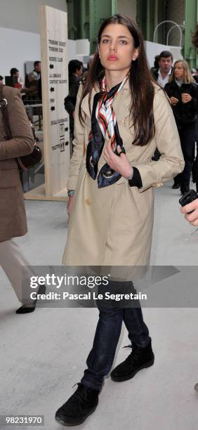 Charlotte Casiraghi attends the "Saut Hermes" at Grand Palais on April 3, 2010 in Paris, France.