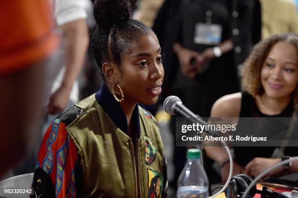 Sevyn Streeter attends day two of the 2018 BET Awards Radio Remotes on June 23, 2018 in Los Angeles, California.