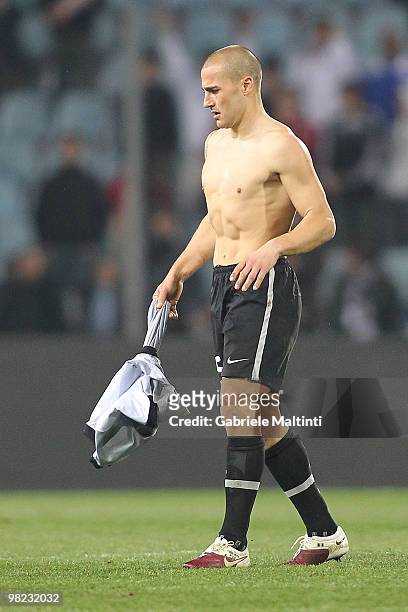 Fabio Cannavaro of Juventus FC shows his dejection during the Serie A match between Udinese Calcio and Juventus FC at Stadio Friuli on April 3, 2010...