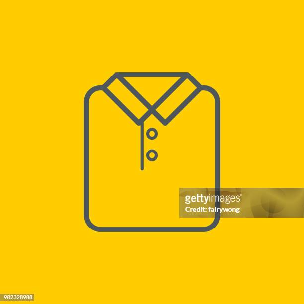 polo shirt icon - collar stock illustrations