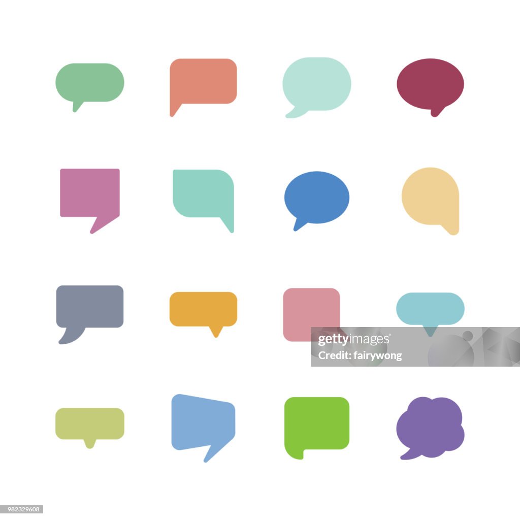 Iconos de burbujas de discurso