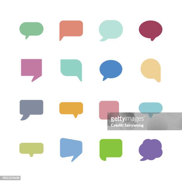 speech bubble icons - thought bubble stock illustrations