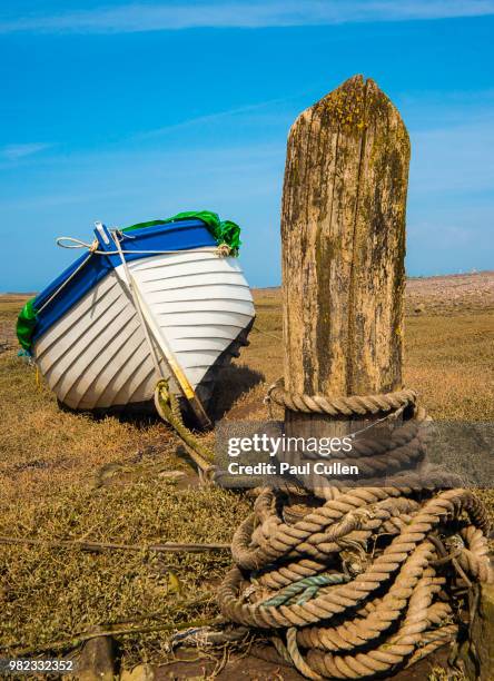 boat at porlock weir. - porlock stock-fotos und bilder