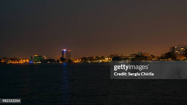 mamaia at night - mamaia romania stock pictures, royalty-free photos & images
