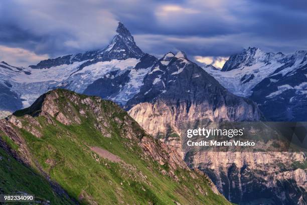 schreckhorn - schreckhorn stock pictures, royalty-free photos & images