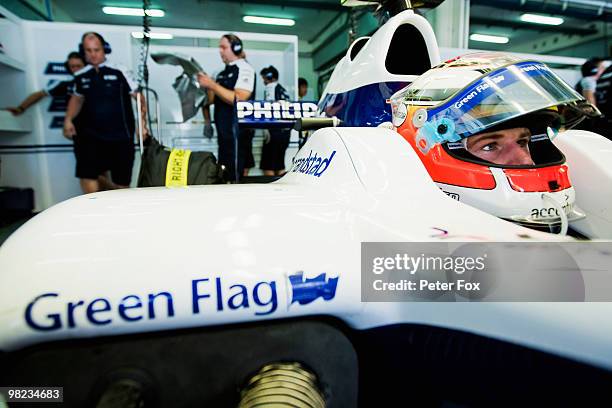 Nico Huelkenburg of Germany and Williams is seen during qualifying for the Malaysian Formula One Grand Prix at the Sepang Circuit on April 3, 2010 in...