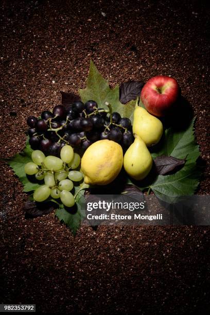 frutta e foglie - frutta stock-fotos und bilder
