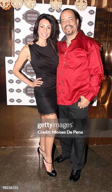 Danielle Staub and Ice-T attend Coco's birthday party at the Hudson Eatery on April 3, 2010 in New York City.