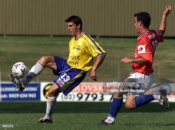 Milan Blagonevic of Parramatta in action during the round 23 NSL match between Sydney United and Parramatta Power played at Sydney United Sports...