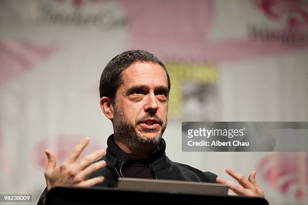 Director Lee Unkrich attends the "Toy Story 3" panel at the 2010 WonderCon - Day 2 at Moscone Center South on April 3, 2010 in San Francisco,...