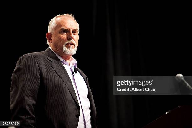 Actor John Ratzenberger attends the "Toy Story 3" panel at the 2010 WonderCon - Day 2 at Moscone Center South on April 3, 2010 in San Francisco,...