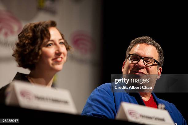 Actress Kristen Schaal and Actor Jeff Garlin attends the "Toy Story 3" panel at the 2010 WonderCon - Day 2 at Moscone Center South on April 3, 2010...