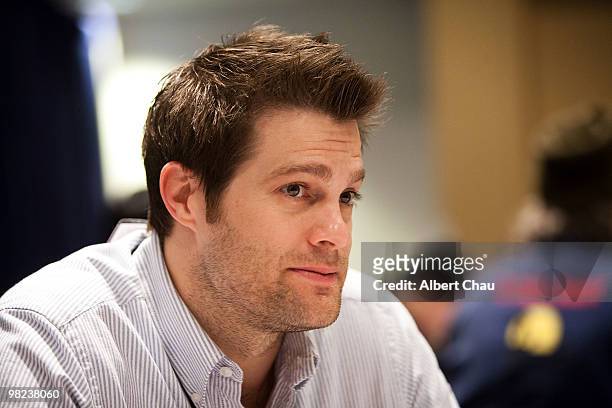 Actor Geoff Stults attends the "Happy Town" panel at the 2010 WonderCon - Day 2 at Moscone Center South on April 3, 2010 in San Francisco, California.