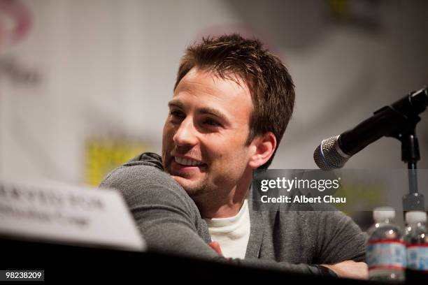 Actor Chris Evans attends "The Losers" panel at the 2010 WonderCon - Day 2 at Moscone Center South on April 3, 2010 in San Francisco, California.