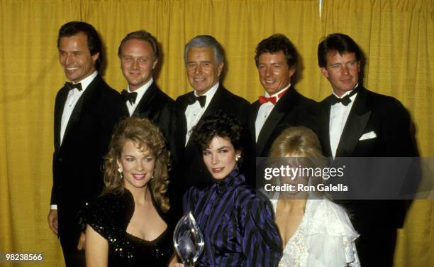 Michael Nader, John Forsythe, Wayne Northrop, Gordon Thomson, LeAnn Hunley, Terry Garber, and Heather Locklear