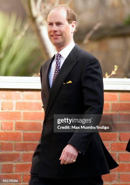 Prince Edward, The Earl of Wessex attends the traditional Easter Sunday church service at St. George's Chapel on April 4, 2010 in Windsor, England.