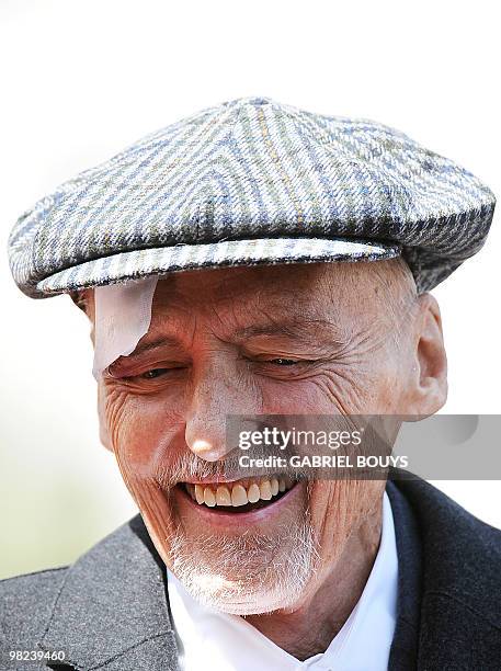 Actor Dennis Hopper attends the ceremony where he was honored with a star on the Hollywood Walk of Fame in Hollywood on March 26, 2010. Hopper, who...