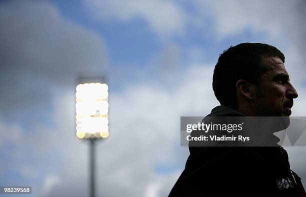 Kaiserslautern head coach Marco Kurz is pictured after the Second Bundesliga match between Rot-Weiss Oberhausen and 1. FC Kaiserslautern at...