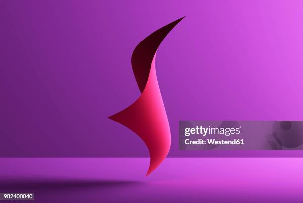 illustrations, cliparts, dessins animés et icônes de abstract shape over purple background, 3d rendering - en matière textile