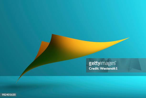 abstract shape over blue background, 3d rendering - hovering stock illustrations