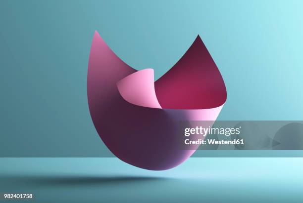 abstract shape over blue background, 3d rendering - concepts & topics stock illustrations