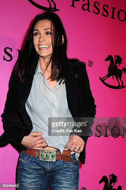 Actress/TV personality Adeline Blondieau attends the Bar Refaeli Presents The Passionata Collection at the Espace Cambon on March 23, 2010 in Paris,...