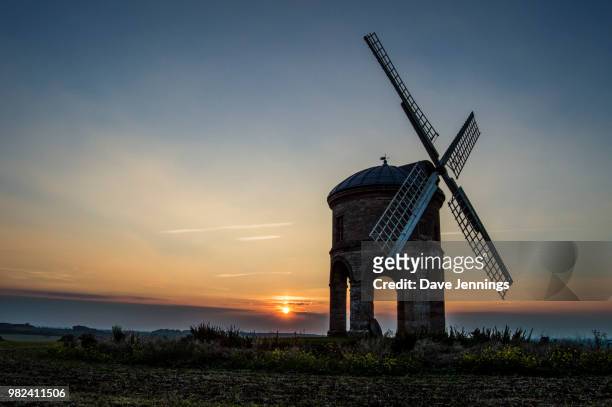 sunset at chesterton windmill - chesterton bildbanksfoton och bilder