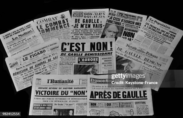 Après le succès du non au référendum sur la réforme du sénat et la régionalisation, le général Charles de Gaulle démissionne de sa fonction de...