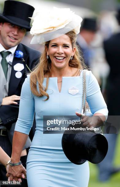 Princess Haya Bint Al Hussein attends day 1 of Royal Ascot at Ascot Racecourse on June 19, 2018 in Ascot, England.