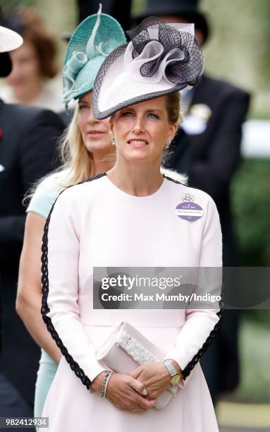 Sophie, Countess of Wessex attends day 1 of Royal Ascot at Ascot Racecourse on June 19, 2018 in Ascot, England.