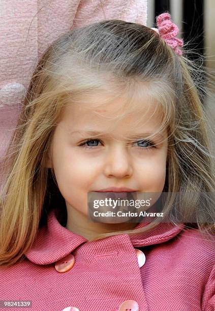 Princess Leonor of Spain attends Easter Mass at Palma de Mallorca Cathedral, on April 4, 2010 in Palma de Mallorca, Spain.