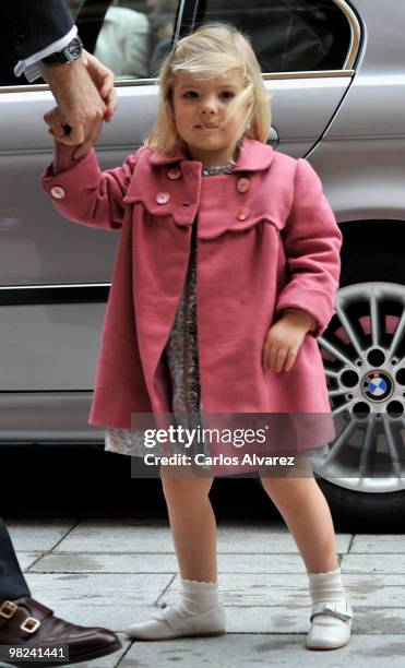 Princess Sofia of Spain attends Easter Mass at Palma de Mallorca Cathedral, on April 4, 2010 in Palma de Mallorca, Spain.