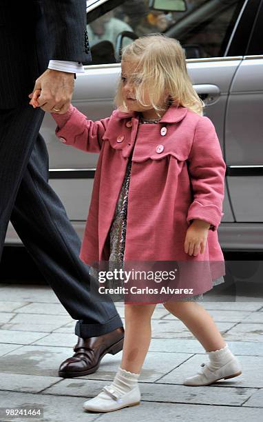 Princess Sofia of Spain attends Easter Mass at Palma de Mallorca Cathedral, on April 4, 2010 in Palma de Mallorca, Spain.