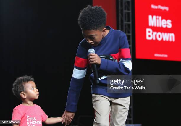 Miles Brown onstage at the Coca-Cola Music Studio during the 2018 BET Experience at the Los Angeles Convention Center on June 23, 2018 in Los...