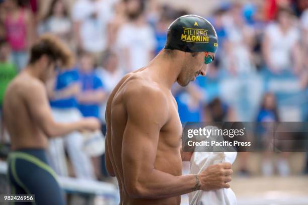 Filippo Magninii during the Swimming Grand Prix in Scandone swimming pool.