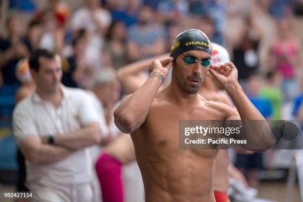 Filippo Magninii during the Swimming Grand Prix in Scandone swimming pool.