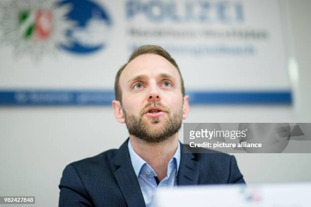 Benjamin Kluck, public prosecutor, answers reporters' questions in Moenchengladbach, Germany, 06 February 2018. After finding a killed baby in...