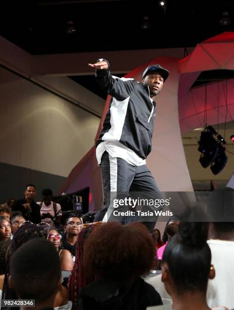 Mal-Ski onstage at the Coca-Cola Music Studio during the 2018 BET Experience at the Los Angeles Convention Center on June 23, 2018 in Los Angeles,...