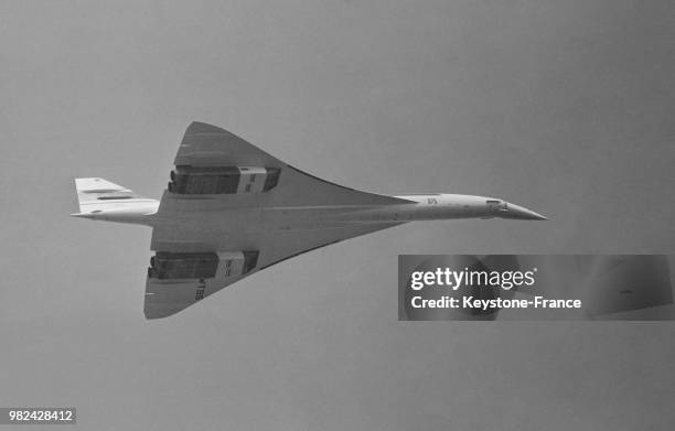 Le 'Concorde' au salon international de l'aéronautique et de l'espace au Bourget en France, le 30 mai 1969.