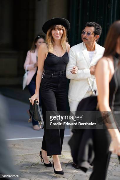 Lou Doillon is seen, outside Dior, during Paris Fashion Week - Menswear Spring-Summer 2019, on June 23, 2018 in Paris, France.