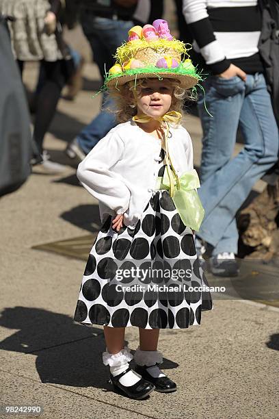 Charlie Connor takes part in the annual Easter Parade bonnet and costume-wearing festivities on April 4, 2010 in New York City. The parade is a New...